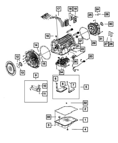 Genuine mopar transmission auxiliary pump kit 68072155aa