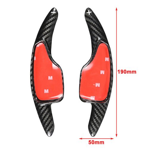 1 pair red carbon fiber steering wheel shift paddle for chevrolet camaro 2016-22