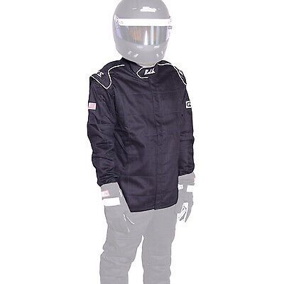 Rjs safety jacket black large sfi-1 fr cotton 200400105