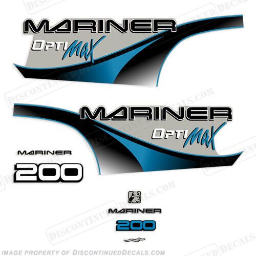 Fits mariner 200hp optimax decal kit - 2000 (blue)