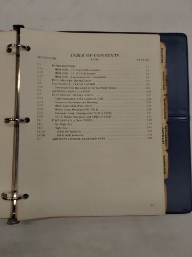 Narco avionics mkr 101 series tso&#039;d maintenance manual may 1976-original