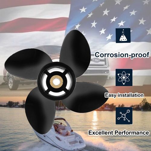 14 x 19 propeller boat prop 15 spline for mercury 135-300hp 4blades 48-8m0084495