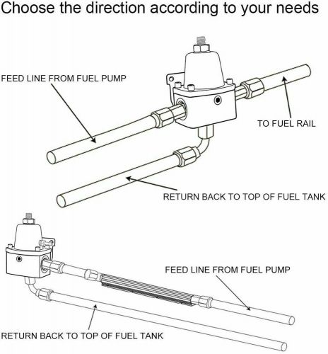 Osias adjustable fuel pressure regulator kit oil 0-160psi gauge -6an fitting