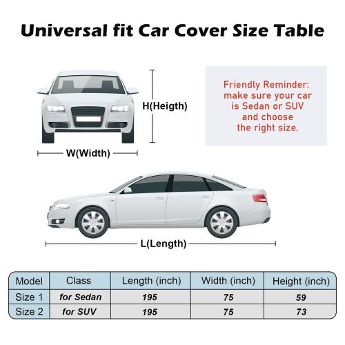 6 layers suv car cover waterproof all weather heavy duty full exterior car co...