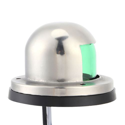 2pcs 12v red green led navigation lights stainless steel sailing lamp for marine