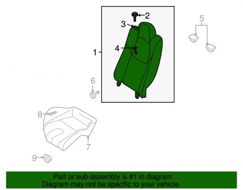 Genuine mazda seat back assembly ff60-57-450c-32