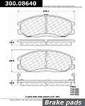 Centric parts 300.08640 front premium semi metallic pads