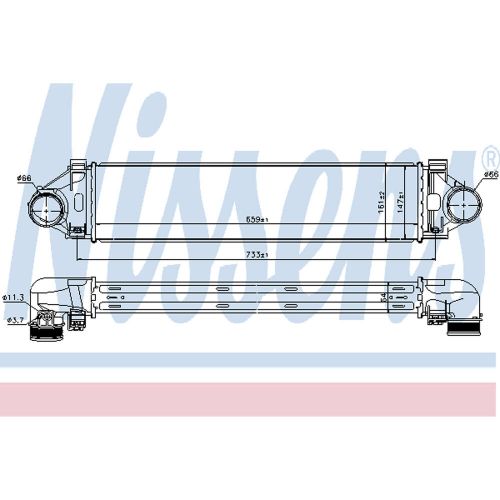 Cac010083 new replacement turbocharger intercooler / charge air cooler