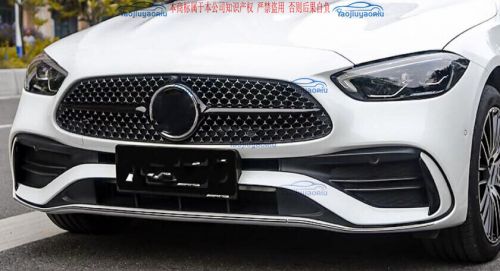 For benz c-class 2022-2023 abs gloss black front bumper mesh grill grille strip