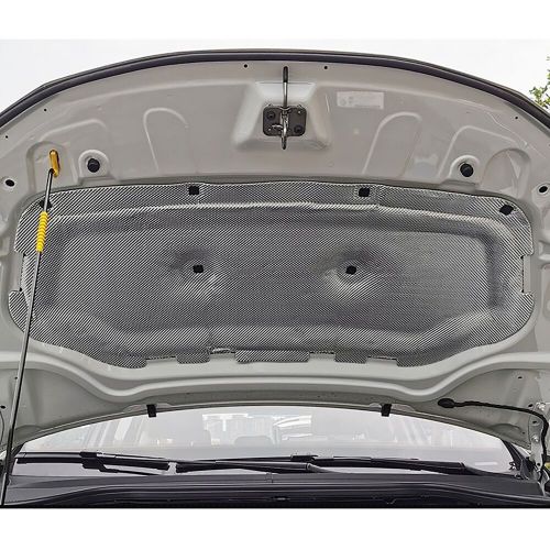 Silver full aluminum foil engine soundproof cotton + buckles for vw jetta 2019+