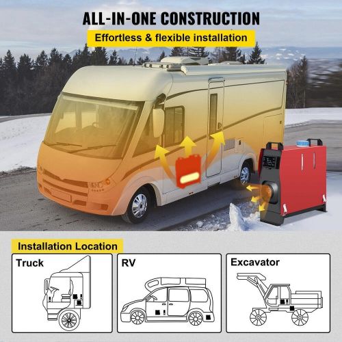 12v  5kw diesel air heater diesel parking heater remote control with lcd switch