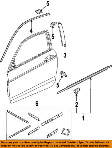 Honda oem 72410te0a02 door-belt molding