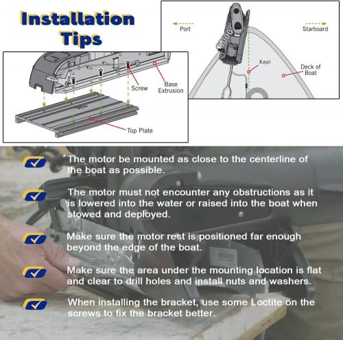 Mka-32 trolling motor quick release bracket mount for ulterra terrova 1854060