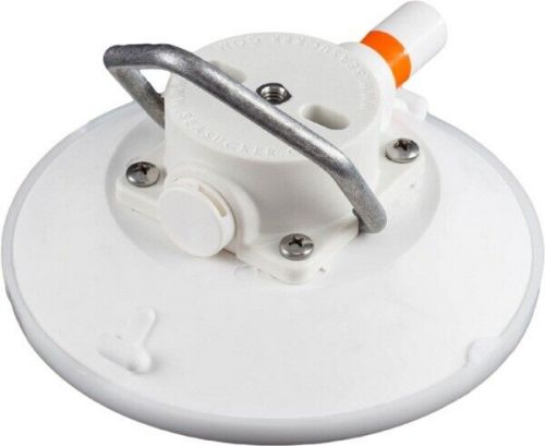 152 mm seasucker white vacuum mount with stainless handle - 90kg pull strength