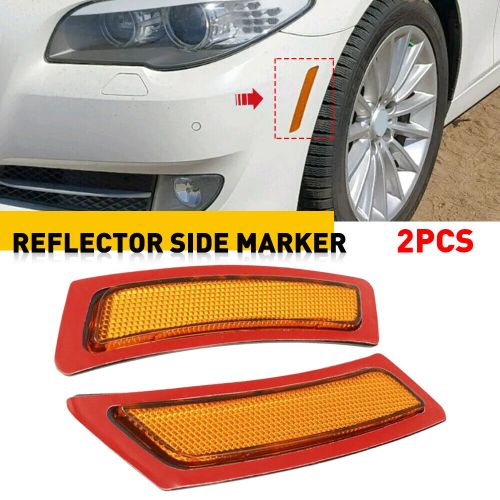 Amber front bumper reflectors side marker lamps for bmw 5 series f10 2011-2016 k