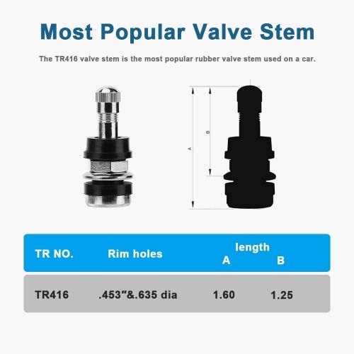 Riseuvo 5pcs tr416 metal valve stems - tire stem high-pressure...