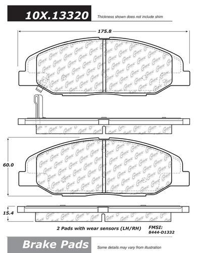 Centric 105.13320 brake pad or shoe, front