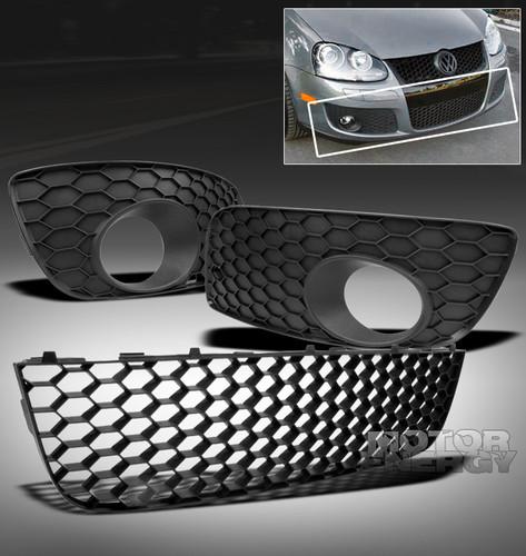 2006-2009 vw gti gli jetta mk5 front lower bumper center grille+fog light cover