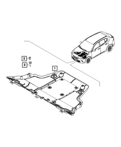 Genuine mopar front belly pan 68607117aa