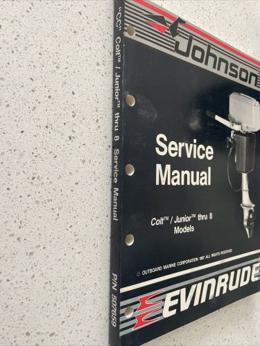 Omc johnson evinrude 507659 service manual colt jr - 8 hp outboard 1988 model cc