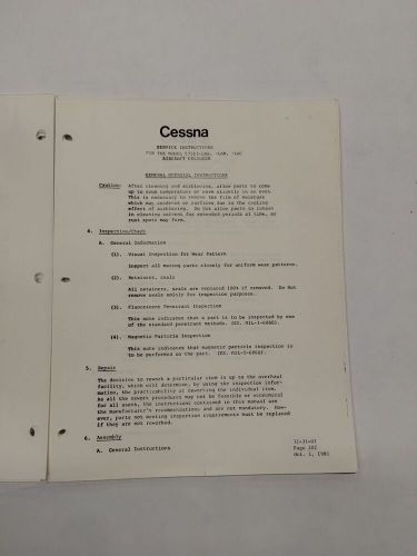 Cessna model 57213-laa, -lab, &amp; lac aircraft cylinder service instructions-orig.