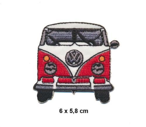 Vw bus patches patches car vw t1 bulli hippie bus cult car campervan red-