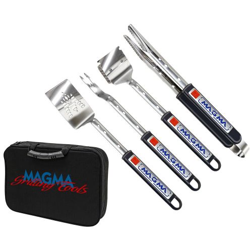 ​magma a10-132t 5-piece telescoping grill tool set -marine grade stainless steel