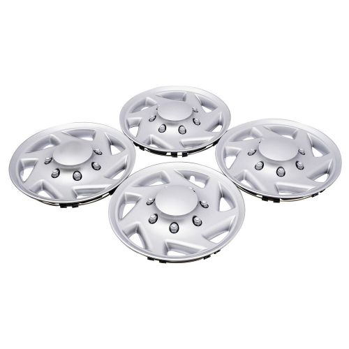 4 new for 99-18 ford econoline e250 e350 e450 hubcap silver van full wheel cover