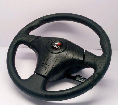 Trd full leather steering for celica, mr-2 spyder, supra, matrix, jzx