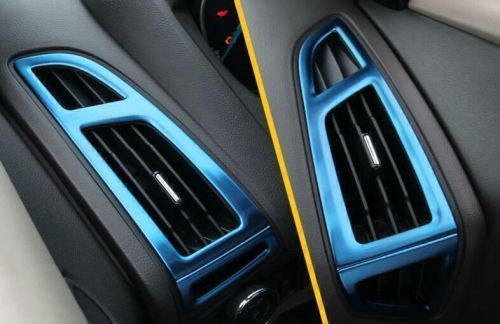 For ford focus 2015-2018 blue steel console side ac l&amp;r air outlet vent trim 4pc