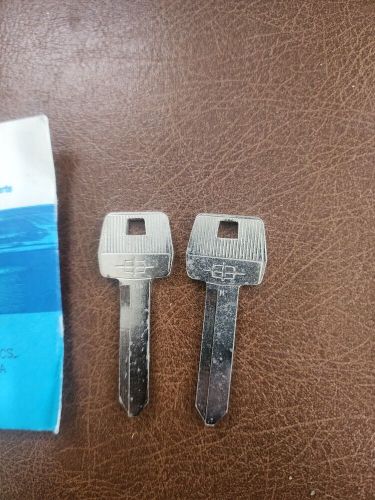 Nos oem vintage lincoln key blank pair 1966-1984 1766ln, s1766ln, mark iii, iv