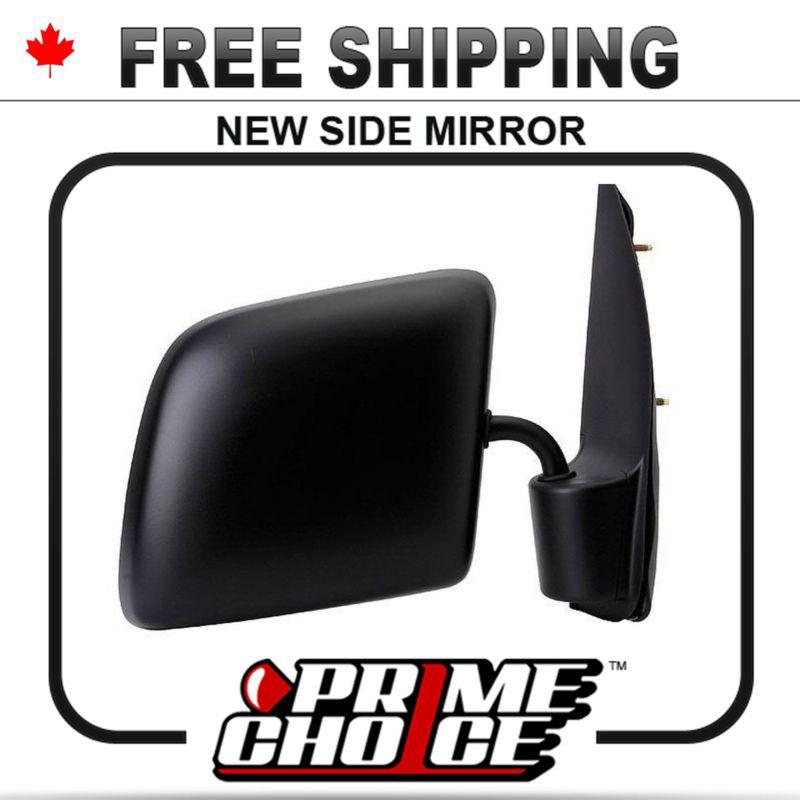 New manual black passenger side view mirror f0r ford e-series vans right door