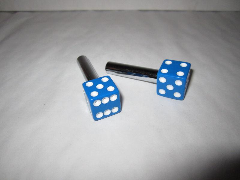  blue dice door lock knobs for hot rat and street rod car and truck