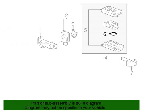 Genuine honda keyless entry transmitter battery 72148-slj-000