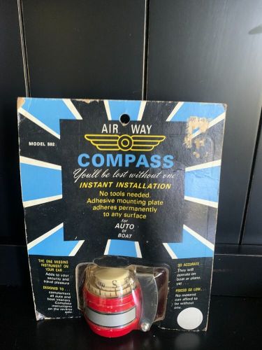 Vintage dash mount air way compass for auto or boat model 592 new  sealed in pkg