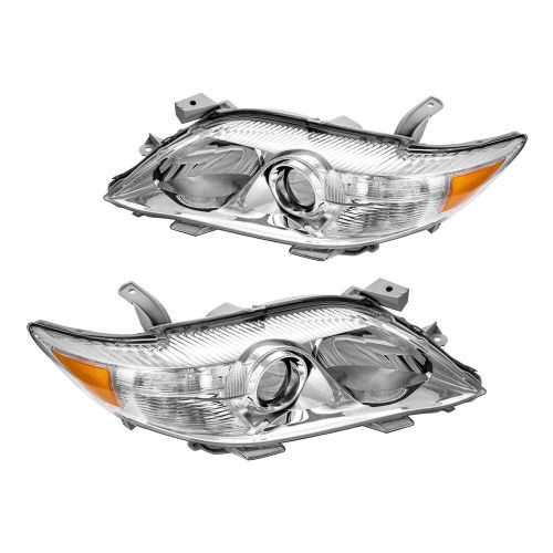 Headlight assembly for 2010-2011 toyota camry chrome housing dot&amp;sae pair