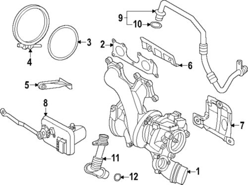 Genuine bmw oil outlet tube o-ring 07-14-8-846-821