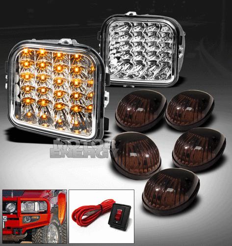 2006-2010 hummer h3 suv/2009+ h3t led corner signal+smoke cab roof running light