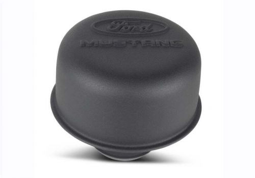 Ford racing black crinkle finish breather cap w/ ford mustang logo