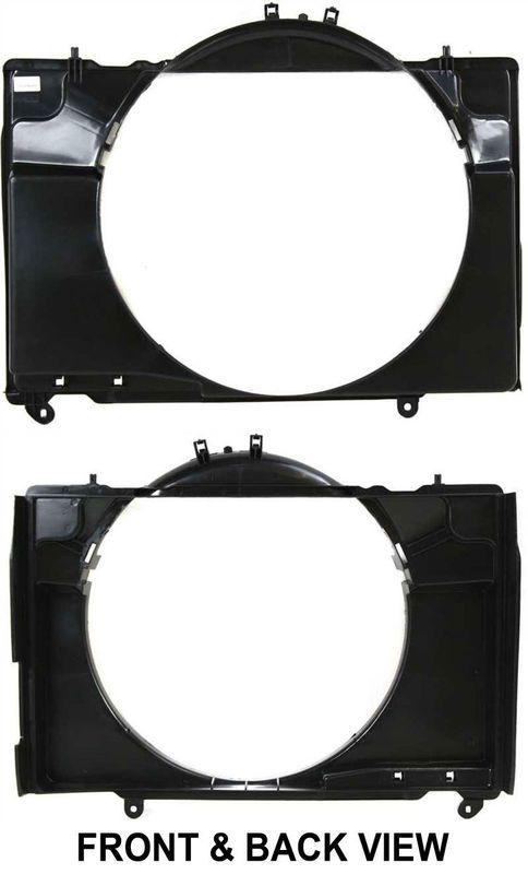 Upper radiator cooling fan shroud assembly