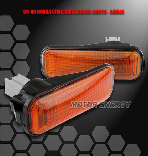 1996-2000 honda civic front side marker signal lights lamps amber 1997 1998 1999