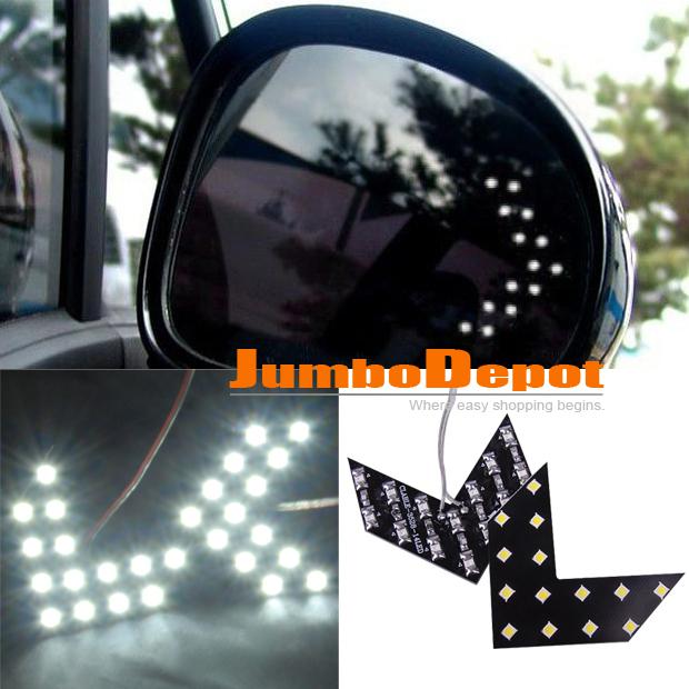 2p x white blikner 14 smd arrow panel led light side mirror turn signal rear hot