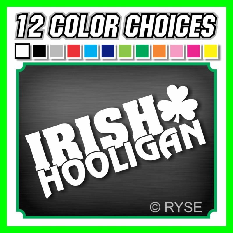 15" irish hooligan decal ireland clover shamrock fight mma skate surf mx xbox