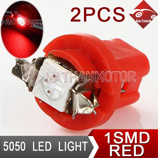 2x red 5050 smd led dashboard light interior indicator lamp bulb car vehicle new