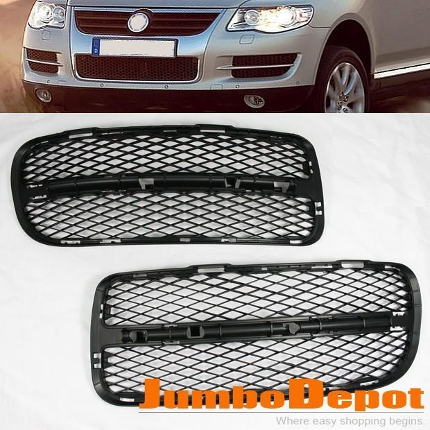 Front bumper cover bumper grille 2 pcs hot style fit for vw touareg 2003 04-2007