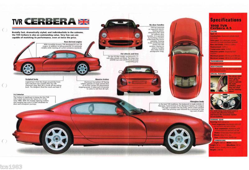 1998 tvr cerbera imp brochure