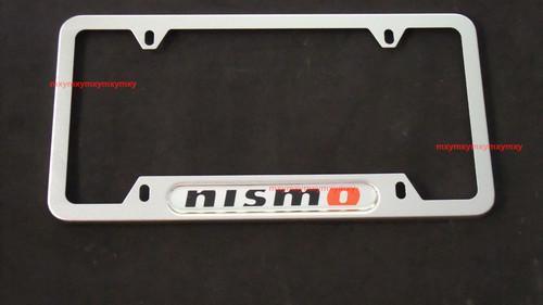 2 pieces aluminum license plate frame for nissan silver