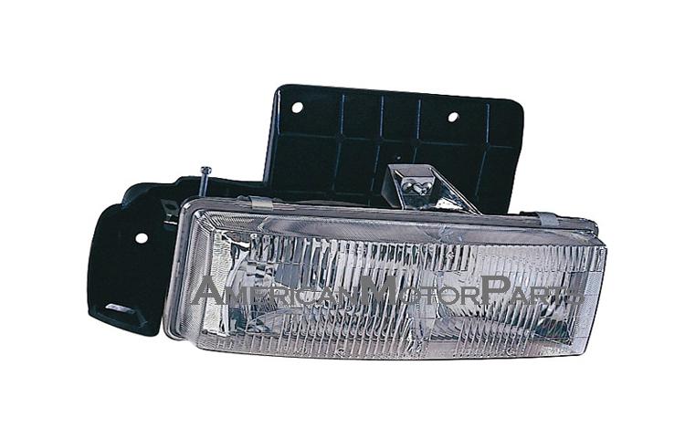 Driver side replacement headlight w/ bracket composite head lamp chevy gmc