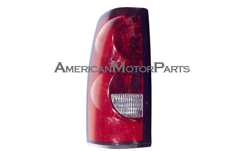 Left driver replacement tail light w/ dark trim 04-07 chevy silverado fleetside