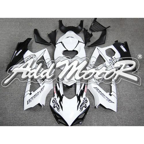 For gsx-r1000 07-08 gsxr k7 injection molded fairing corona race white 1737k